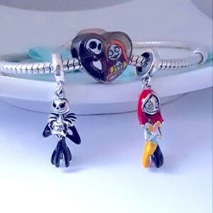 Nightmare before Christmas 3 charm set S925 Sterling Silver Pandora compatible
